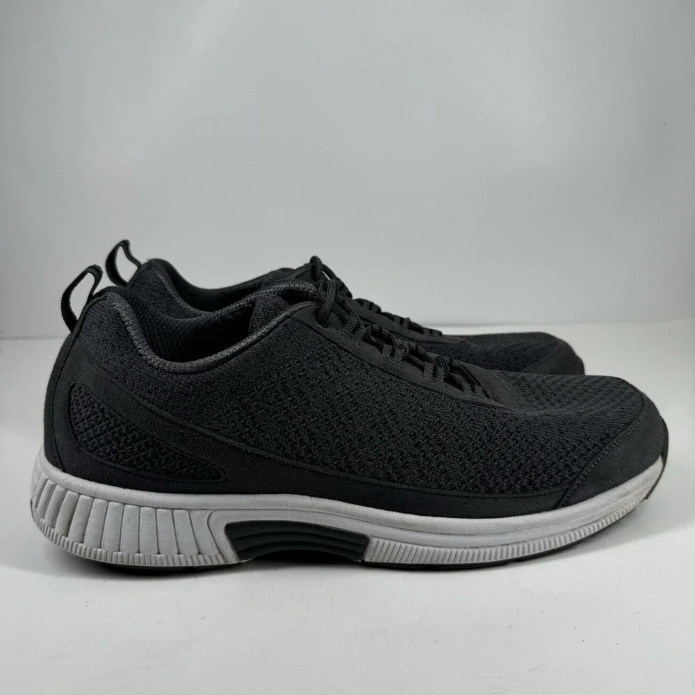 Orthofeet Lava Stretch Knit Men's US 11.5D Dark Grey Orthopedic Walking Sneakers